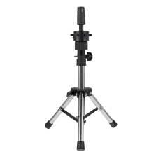 Foldable Mannequin Head Stand for Wig Styling, Durable Metal Tripod Stand for Cosmetology Training