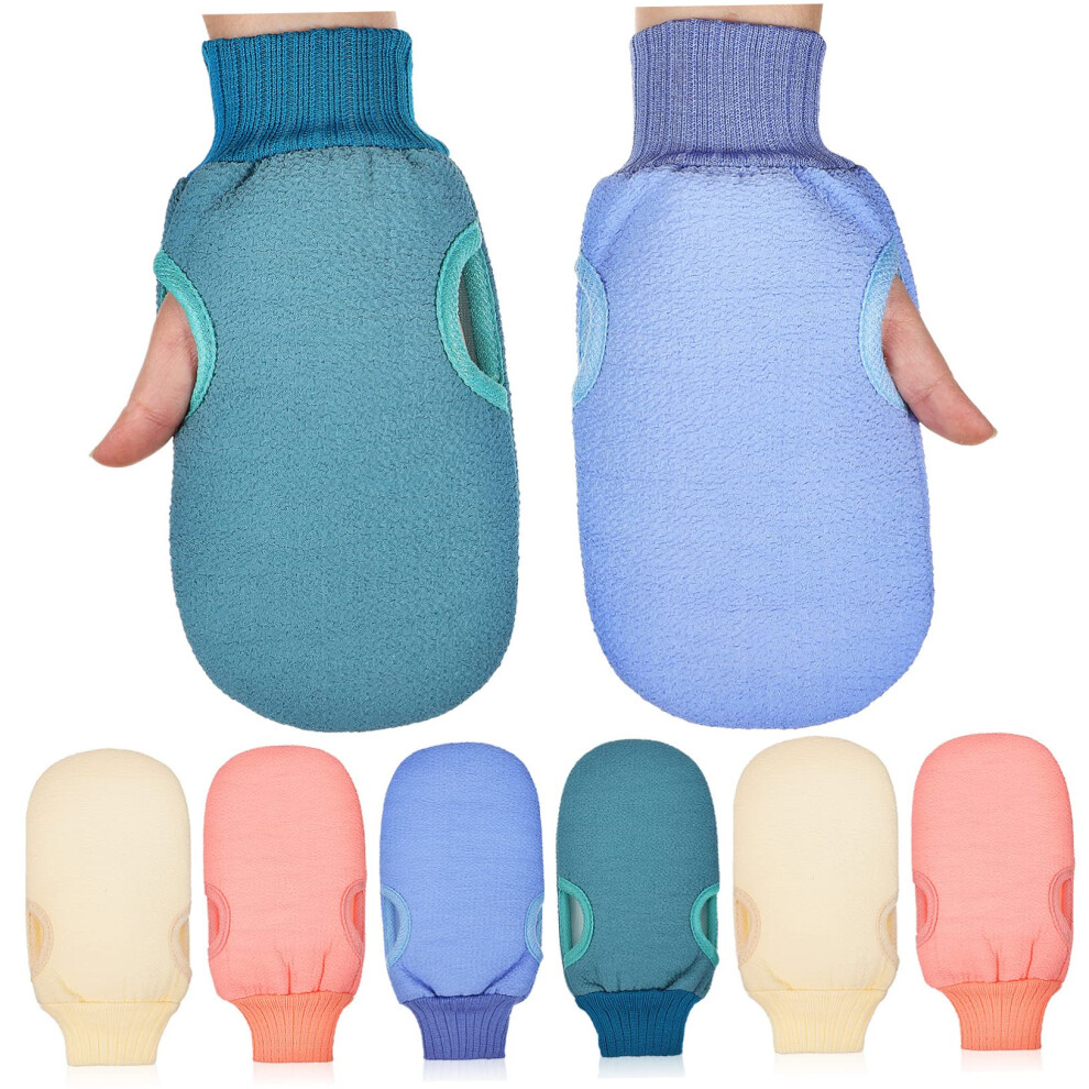 8pcs Exfoliating Gloves for Deep Cleansing Body Scrub with Dual Massage Intensity