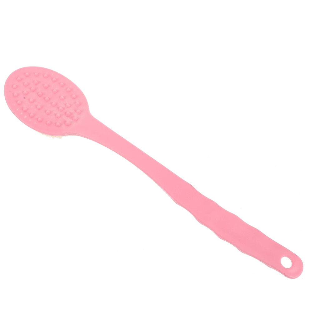 Back Scrubber Bath Brush with Long Handle Dual Bristle for Exfoliation and Massage Shower Use