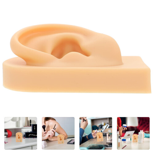 Realistic Silicone Ear Model for Piercing Training and Jewelry Display, Reusable Practice Dummy 1
