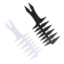 2pcs Double Sided Barber Comb for Men Stainless Steel Hair Styling Comb with Smooth Teeth Black Salon Use