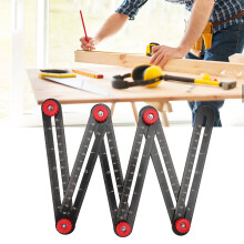 Règle de mesure multi-angle en alliage d'aluminium avec localisateur de perçage de 17,5 cm
