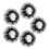Black Ballet Bun Hair Net 5pcs with Secure Elastic Fit, Elegant Ruffled Design for Dance Performance 1