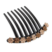 Sparkling Rhinestone Hair Fork Champagne, Elegant French Style Decorative Hair Accessory for Updos