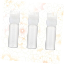 3pcs Hair Dye Applicator Bottle with Comb for Precise Root Application and Even Color Distribution Ref: 7373