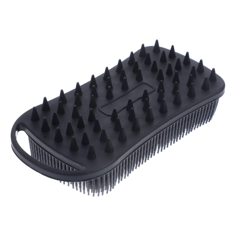 Silicone Body Scrub Brush for Shower, Ergonomic NonSlip Grip Exfoliating Bath Brush for Body and Scalp
