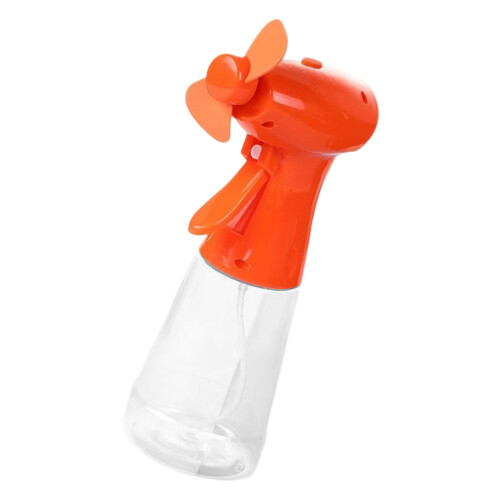 Hand Cranked Mist Cooling Fan Portable Handheld Mist-Orange