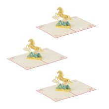 Elegant Horse Art Greeting Card For New Year And Holiday-3