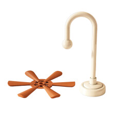 Hitzebeständige Untersetzer mit Halter-Set,-Orange
