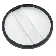 Double Half Moon Glass Split Diopter Filter for SLR Photography, 77mm