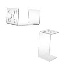 Acrylic Hairdressing Scissor Holder with Tool Protection Design, Salon Stylist Organizer