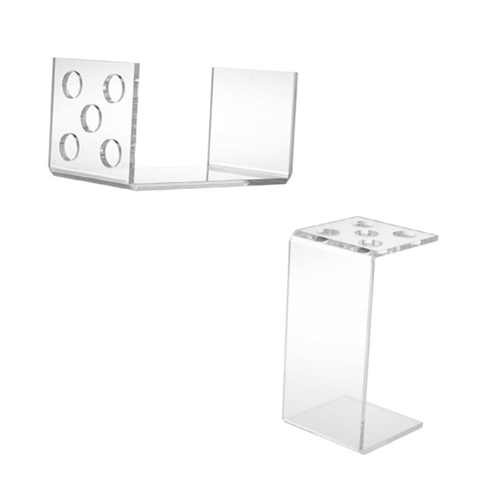 Acrylic Hairdressing Scissor Holder with Tool Protection Design, Salon Stylist Organizer