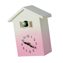 Cuckoo Clock with Cuckoo Bird Voice,Pendulums,Timed-Pink