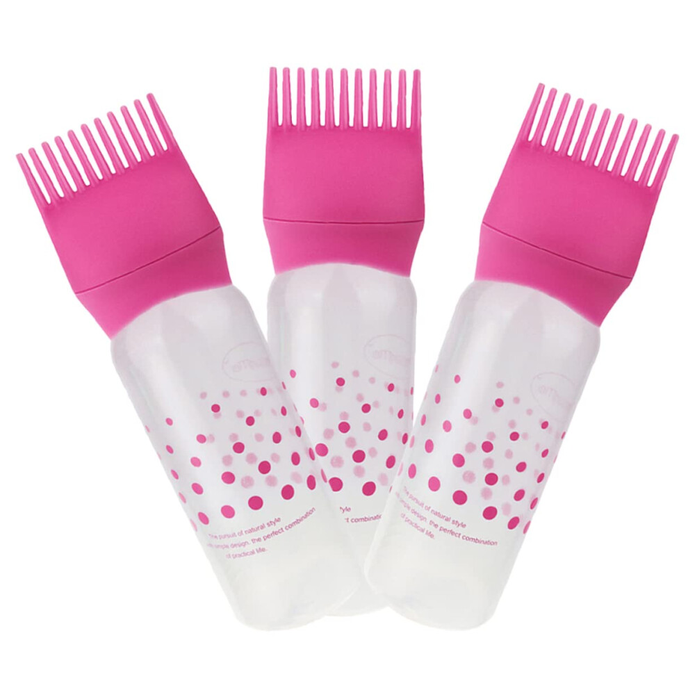 3pcs Hair Dye Applicator Bottle Set with Root Comb for Precise Root Application and Even Color Distribution