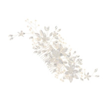 Bridal Hair Comb with Elegant Rhinestone Leaf Design, Comfortable Wedding Hair Accessories for Brides