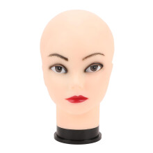 Female Bald Mannequin Head PVC Cosmetology Training Head for Wig Making Styling and Display