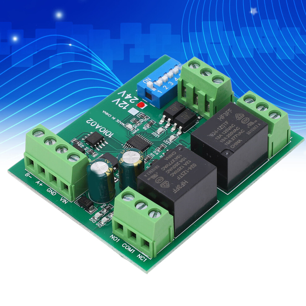 2-Channel RS485 Relay Module 24V DC