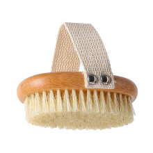 Body Brush for Shower Exfoliating with Soft Bristles and Wood Handle Back Scrubber