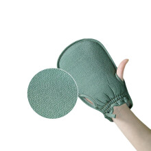 Double Sided Exfoliating Mitt for Shower, Deep Body Scrub Glove for Smooth Skin and Self Tan Removal, Korean Skin Care (2 Pack)