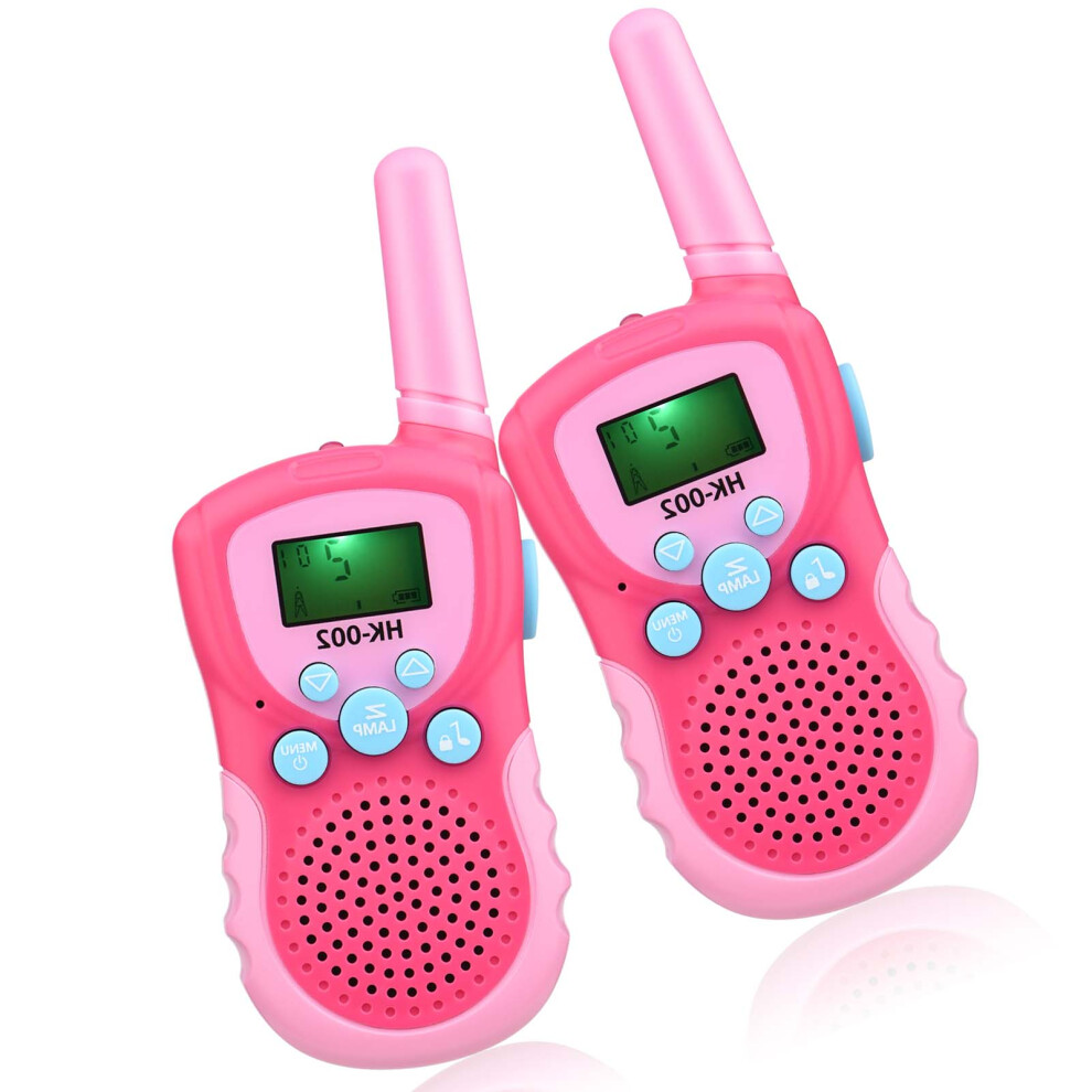 Kids Walkie Talkie 3Km Range 2-Way Radio With Lcd & Flashlight Blue/Pink 4961390255509