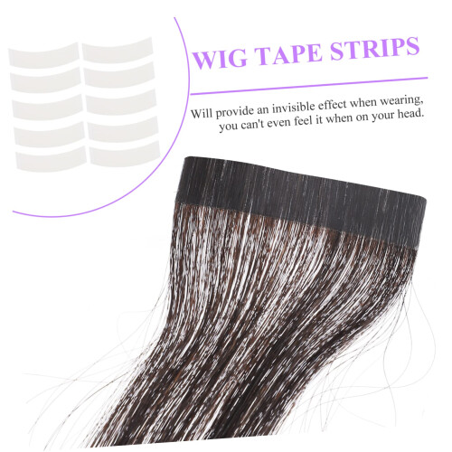 10pcs Lace Wig Tape Double Sided Adhesive Strips for Secure Lace Front Hold Curved Fit 1