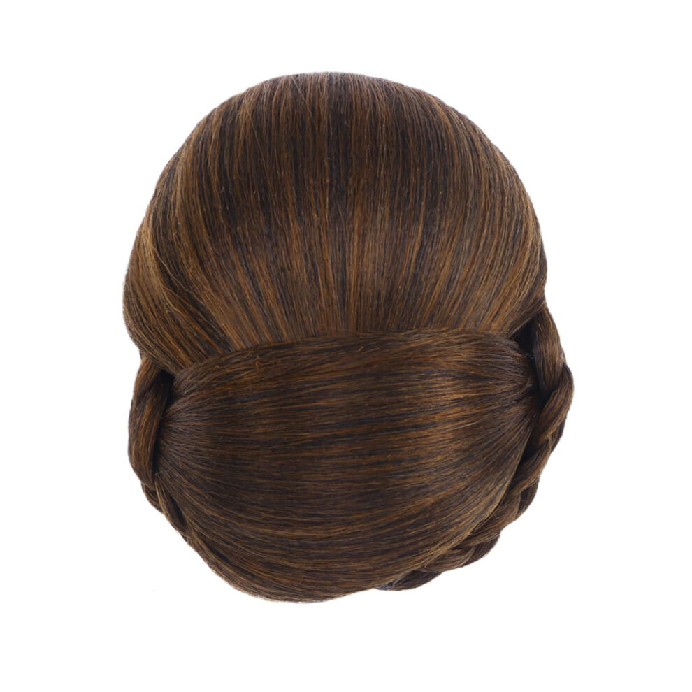 Hair Bun Extension for Women, Synthetic Chignon Hairpiece with Jaw Clip, Quick Volume Boost for Weddings