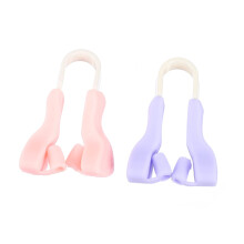 2pcs Nose Shaping Clip Silicone Nose Slimming Device for Gentle Lifting and Straightening Soft Pink and Purple