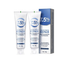 Hydroxyapatite Powder Toothpaste for Enamel Protection, Tooth Strengthening and Fresh Breath, 2 PCS Fluoride Mint