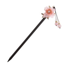 Vintage Wooden Hair Stick for Women Chinese Floral Hairpin for Hanfu Cheongsam Elegant Updo Styles