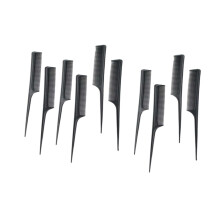 10pcs Professional Hair Cutting Comb Set Black Fine and Wide Tooth for Salon and Home Styling