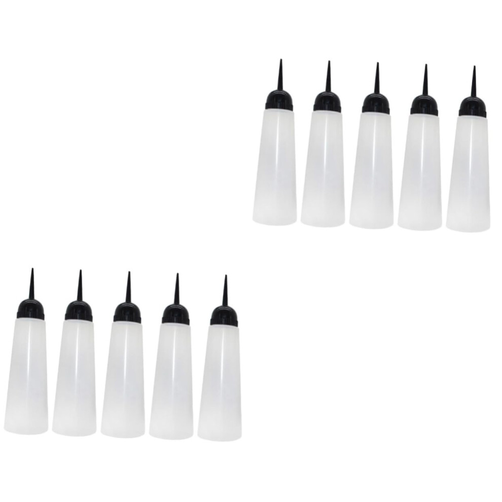 10pcs Refillable Hair Dye Bottles with LeakProof Seal and Precise Dispensing for Salon Use
