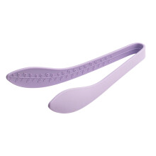 Durable 1 Piece Silicone Food Tongs Heat Safe Easy Grip-Purple