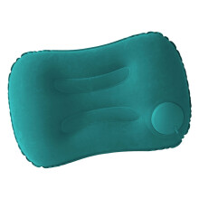 Auto Inflating Flocking Pillow For Travel-malachite green