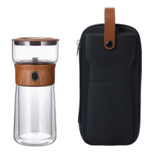 Transportabler Gongfu Tisane Maker,-Schwarze Teakholzfarbe