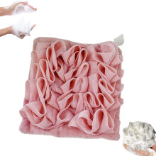 2in1 Bath Loofah and Shower Washcloth with Builtin Soap Pocket, Soft Exfoliating Cloth for Smooth Skin