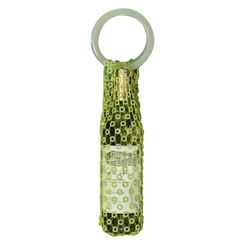 Woven Crystal Accented Storage Organizer For Travel-Green