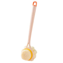 DoubleSided Long Handle Bath Brush Back Scrubber with Soft Nylon Bristles for Gentle Exfoliation