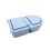 Siliconen snackscontainer met dubbel compartiment,-grijs blauw 1