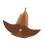 PU Leather Glasses Display Stand With Mustache-light brown 1
