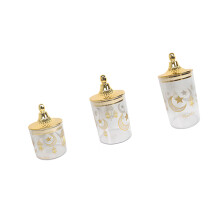 Hammered Texture Closed Bottles Set For Store Office-Clear