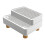 Quiet Two Layer Puss Wastebasket Step with Low Noise-White 1