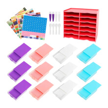 Tiroir de rangement pour outils de peinture, avec plateau-Rouge