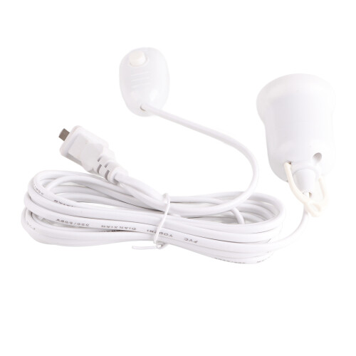 E27 Wire Socket Lamp Holder 3-10m White PP Hanging Cord 2