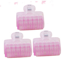 9pcs Large Pink Self Adhesive Hair Rollers Set for Heat Volume Curls and Gentle Styling