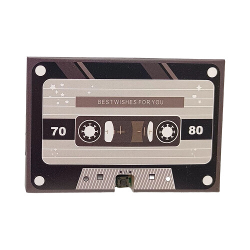 Handmade Customizable Sound Greeting Card for Couple-Black