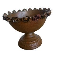 Flower Vase Lightweight Multipurpose Metal Home-rust color