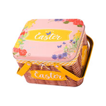 Elegant Easter Themed Tin Box For Home Decoration Practical-D