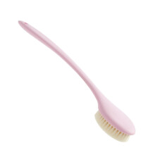Natural Bristle Body Brush with Long Handle for Dry Brushing and Gentle Exfoliating Skin