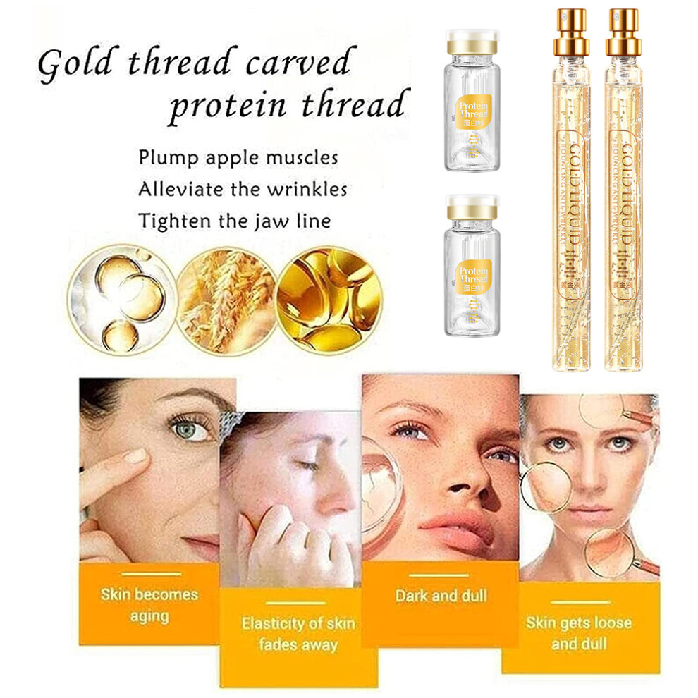 Gold Soluble Protein Thread Set With Nano Serum, 50Ml, Moisturizing & Anti-Aging