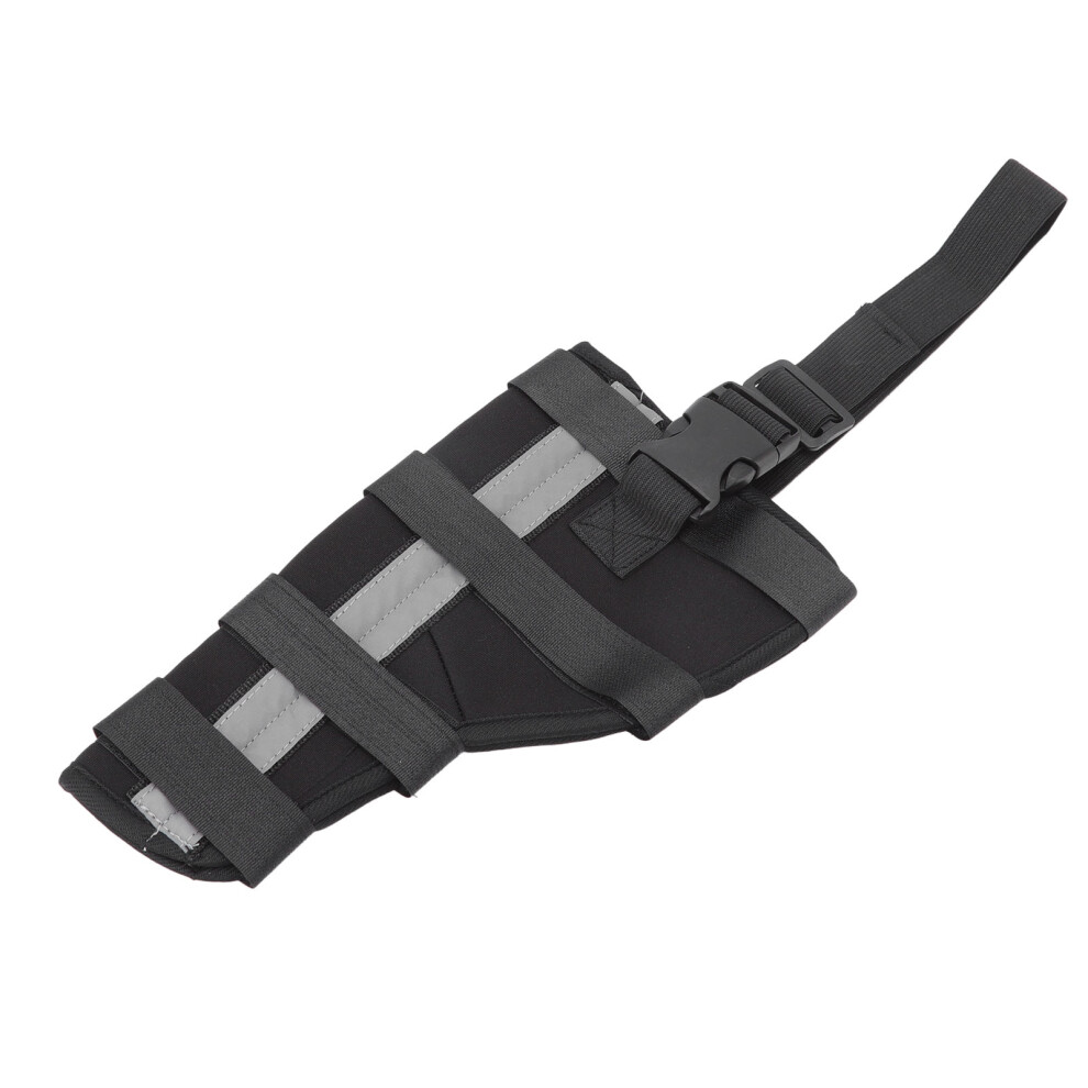 Black Dog Hind Leg Brace Support Knee Pad For Injury Recovery, Size M,